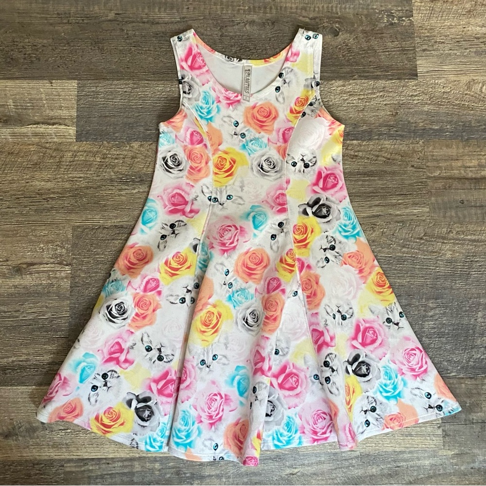 Beautees Multicolor Floral Kids Dress